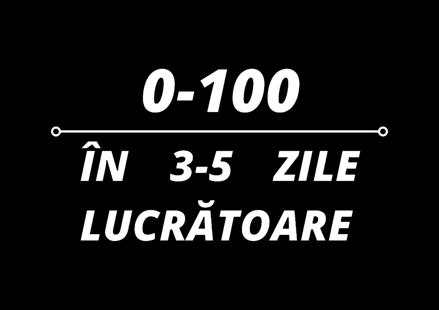 Sticker - 0-100 IN 3-5 ZILE LUCRATOARE