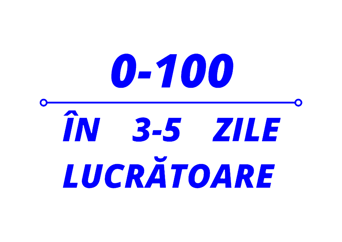 Sticker - 0-100 IN 3-5 ZILE LUCRATOARE