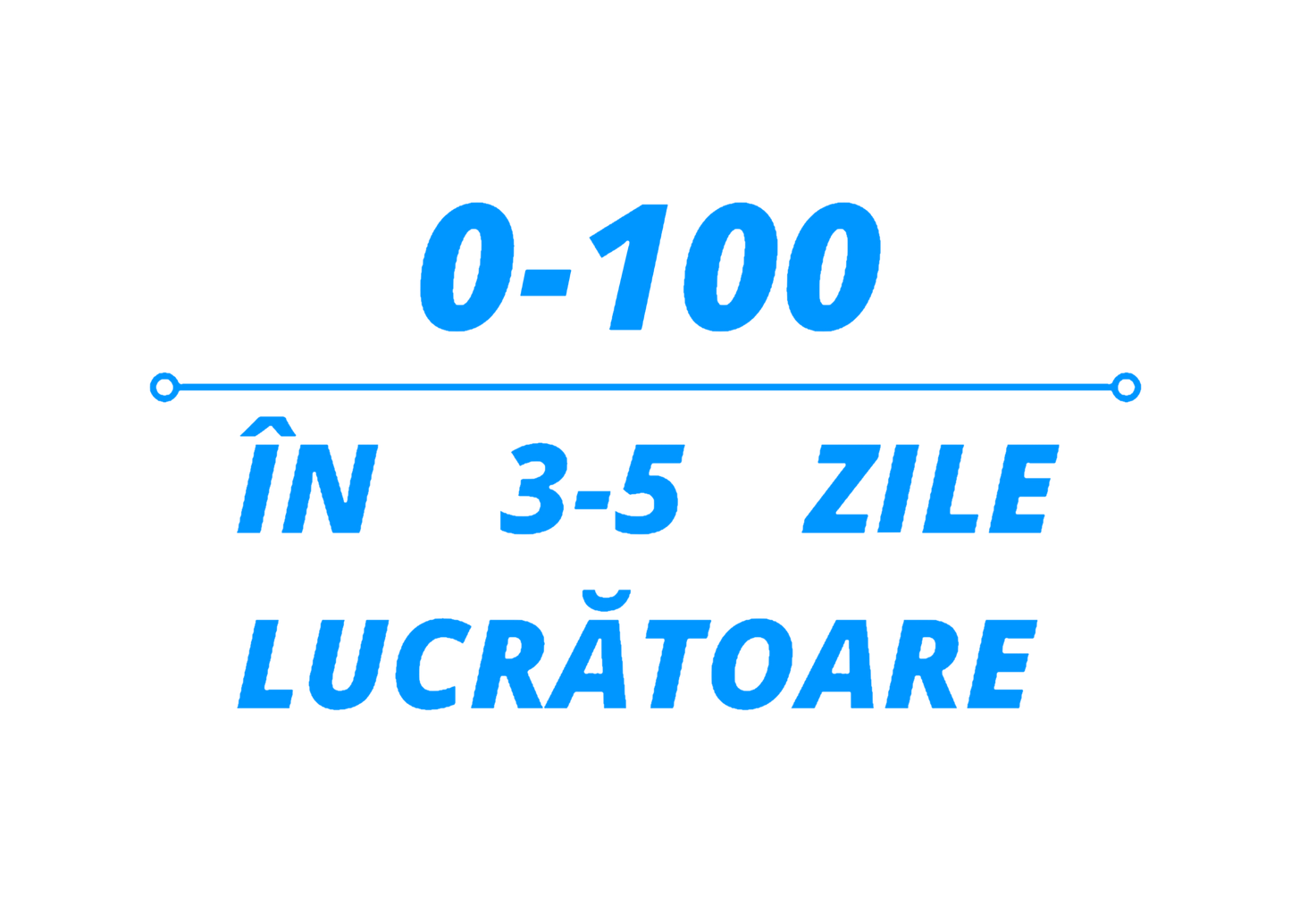 Sticker - 0-100 IN 3-5 ZILE LUCRATOARE