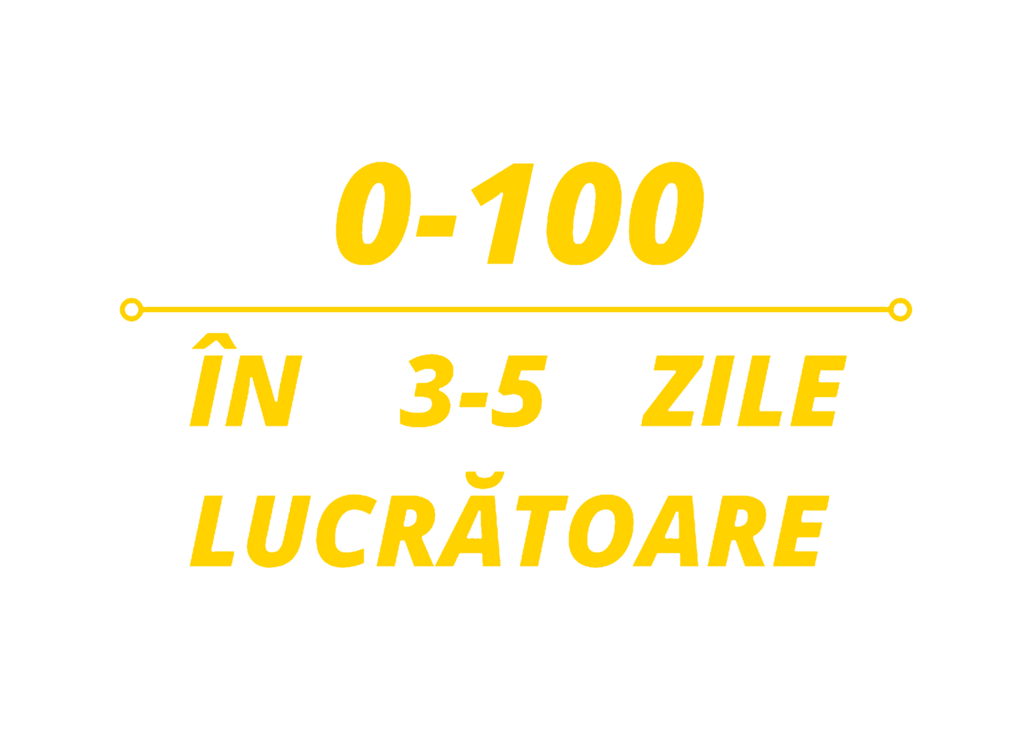 Sticker - 0-100 IN 3-5 ZILE LUCRATOARE