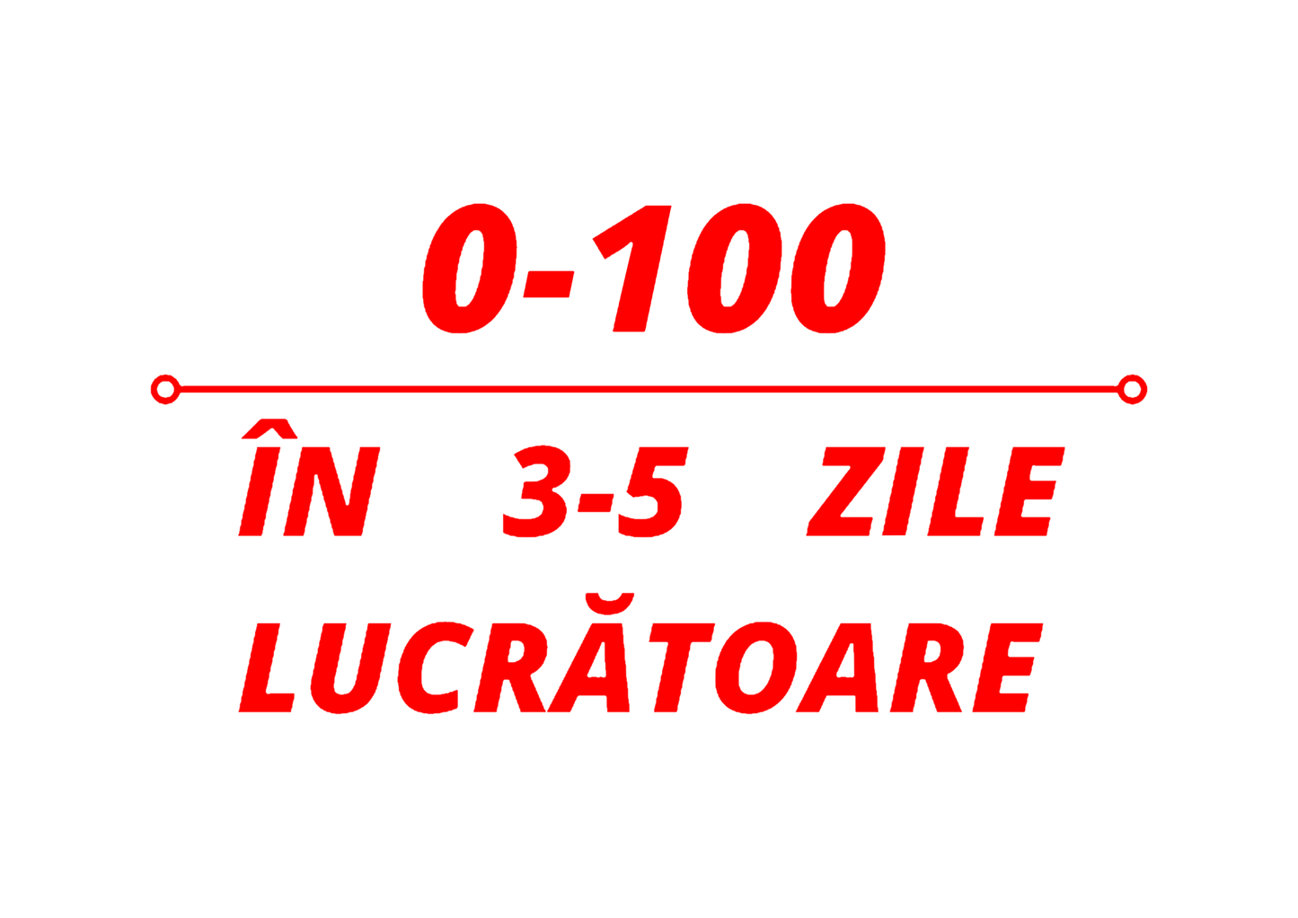 Sticker - 0-100 IN 3-5 ZILE LUCRATOARE