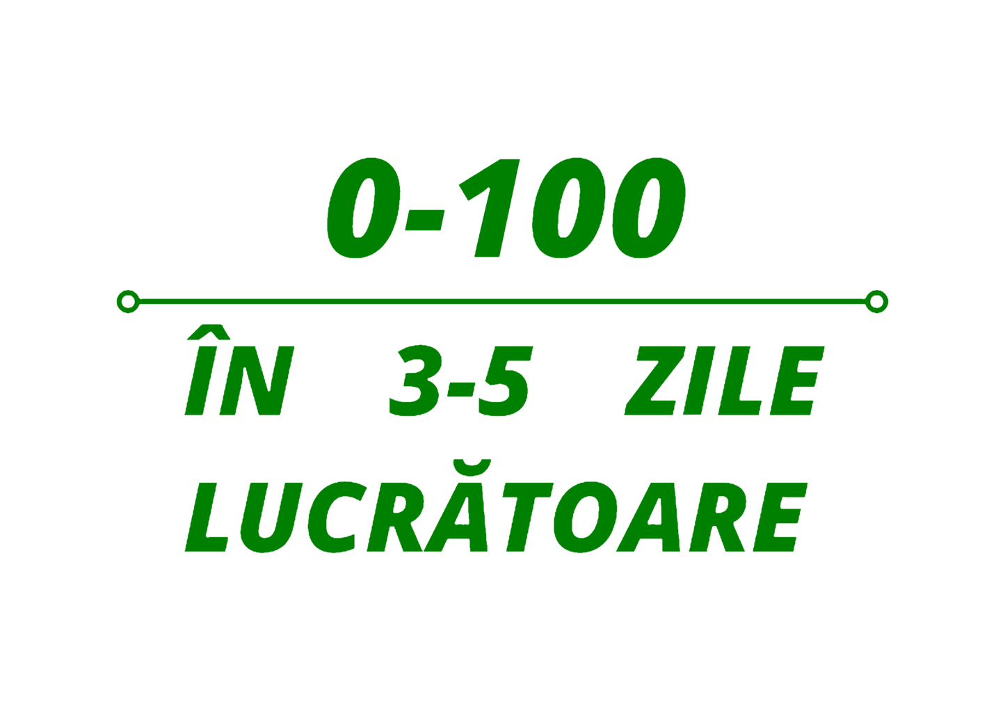 Sticker - 0-100 IN 3-5 ZILE LUCRATOARE