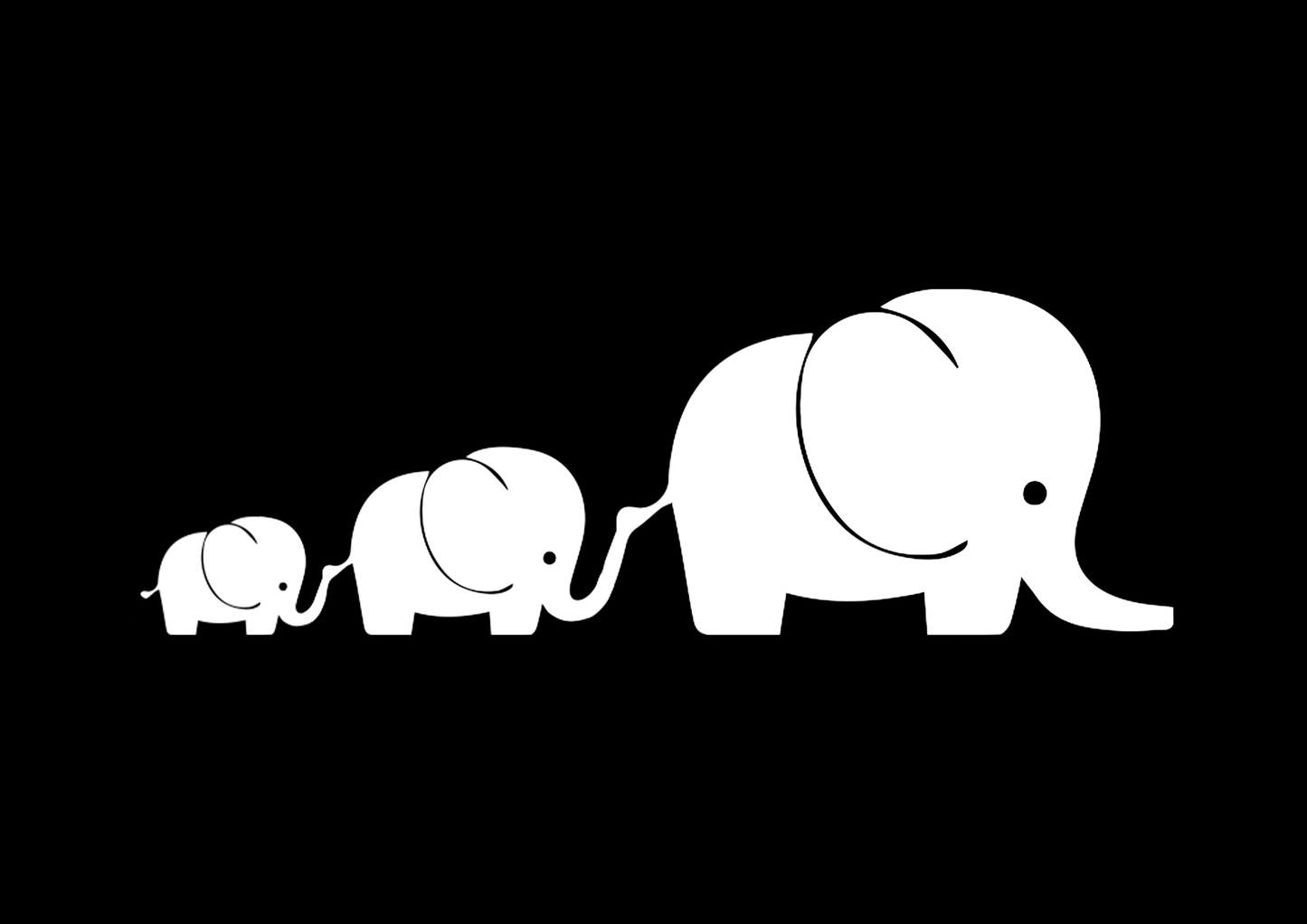 Sticker - 3 ELEFANTI
