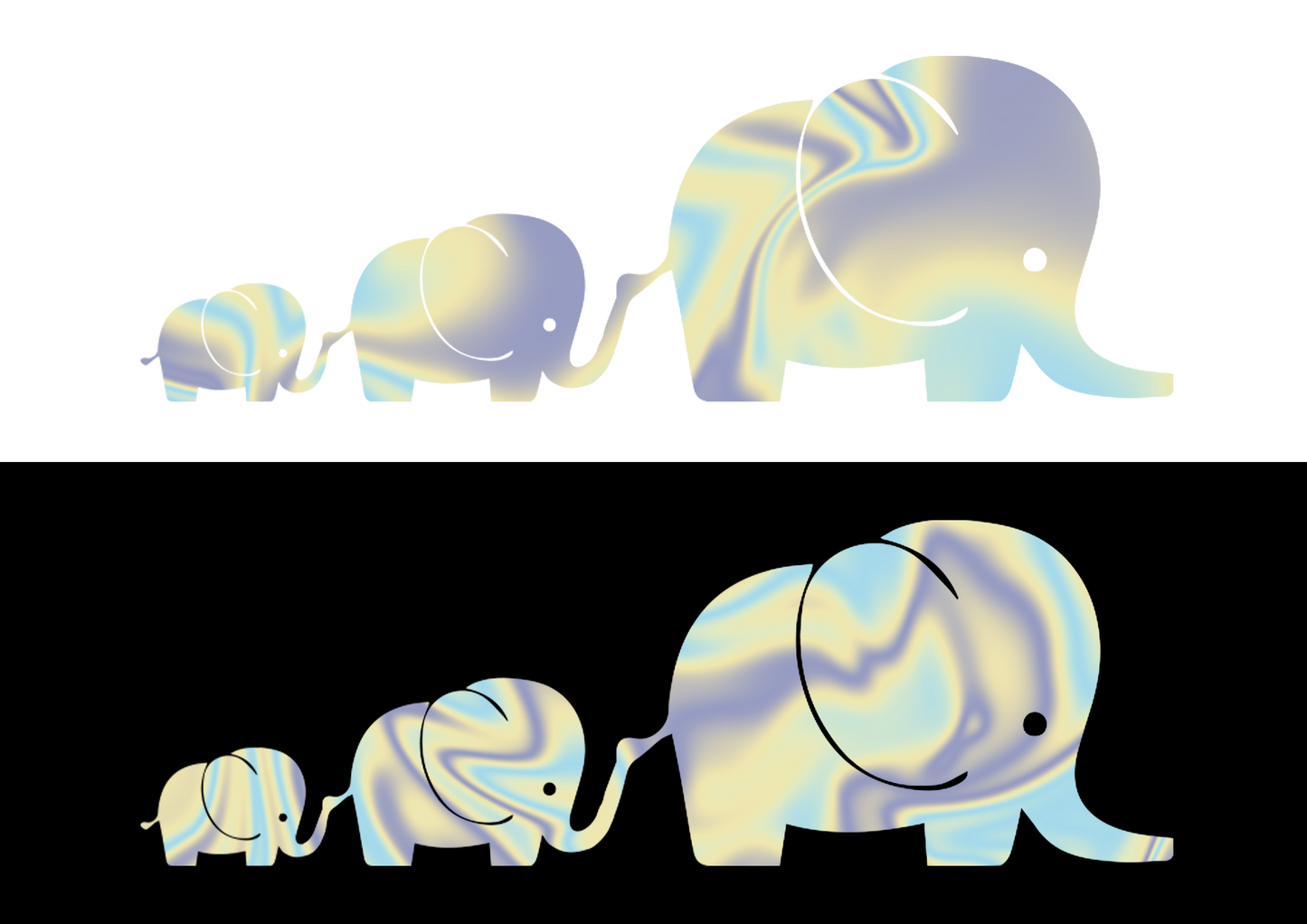 Sticker - 3 ELEFANTI