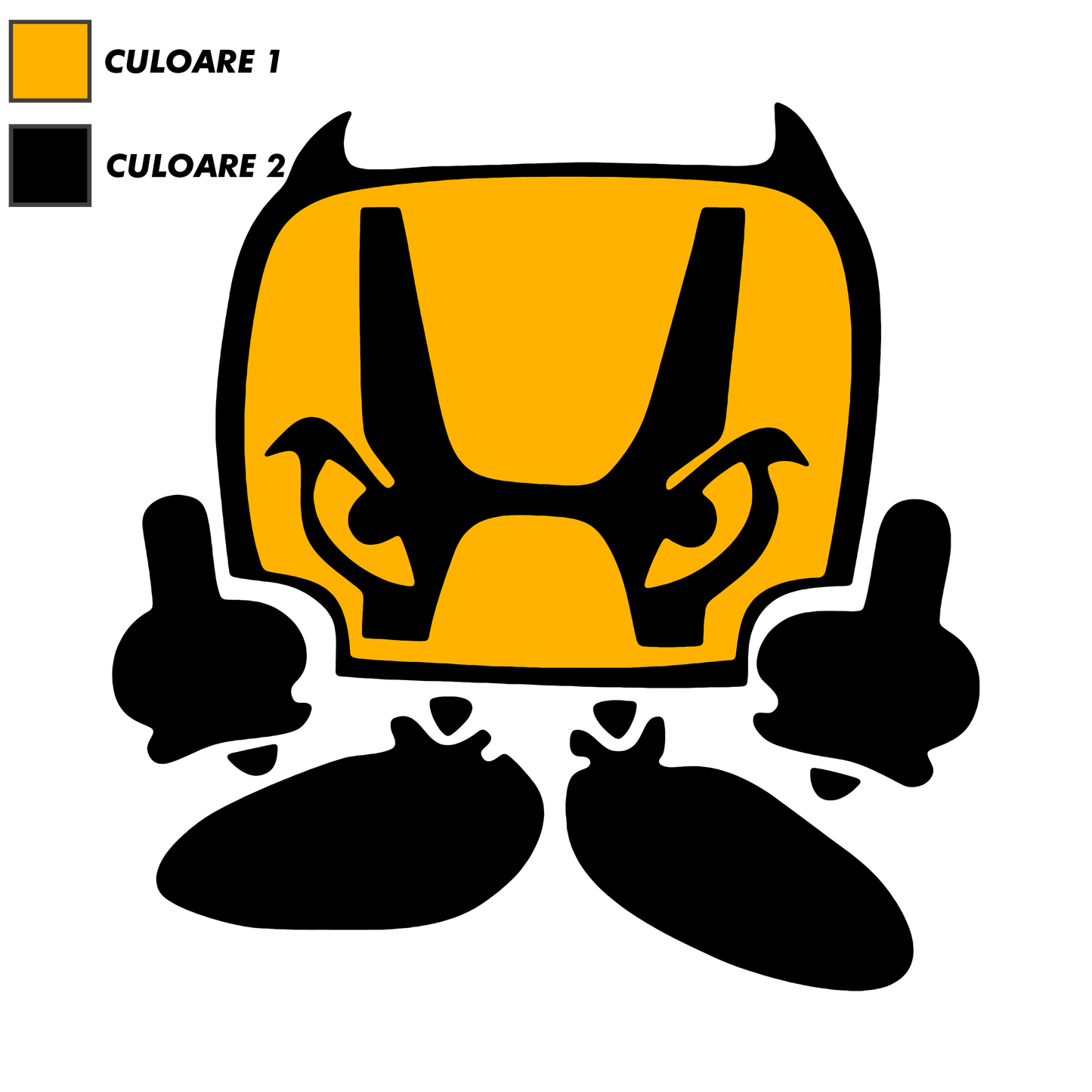 Sticker - HONDA DEVIL MIDDLE FINGER