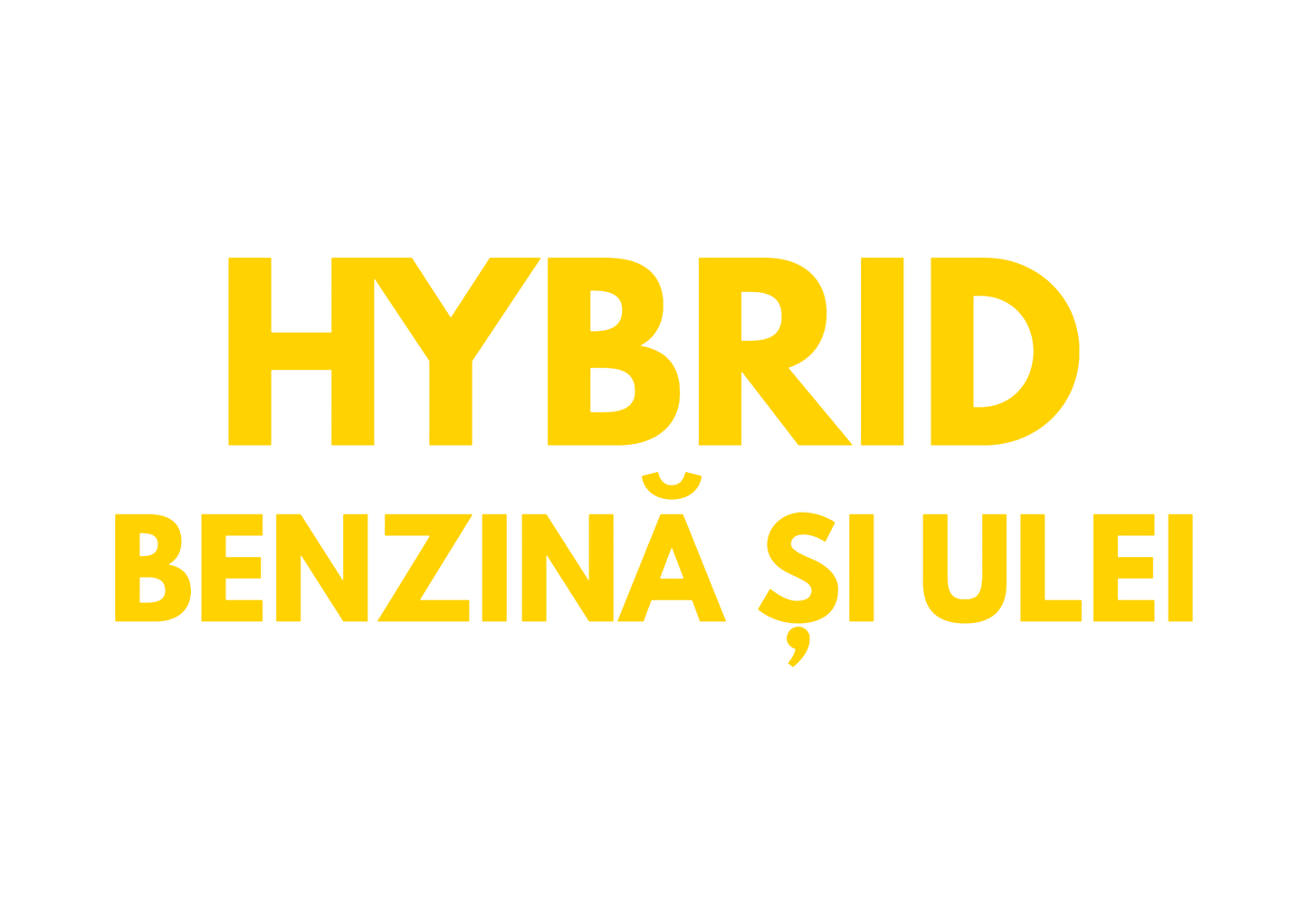 Sticker - HYBRID BENZINA SI ULEI