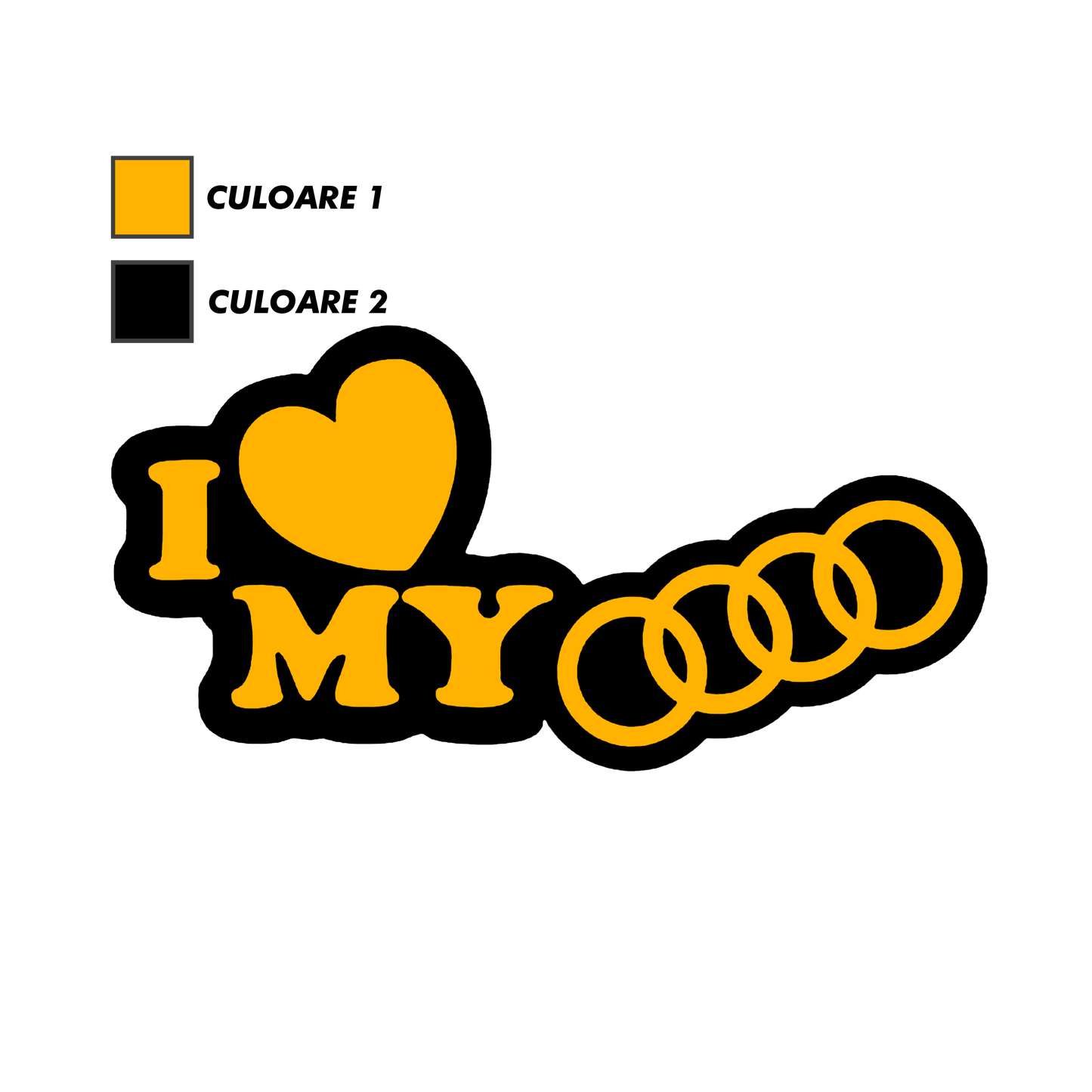 Sticker - I LOVE MY AUDI