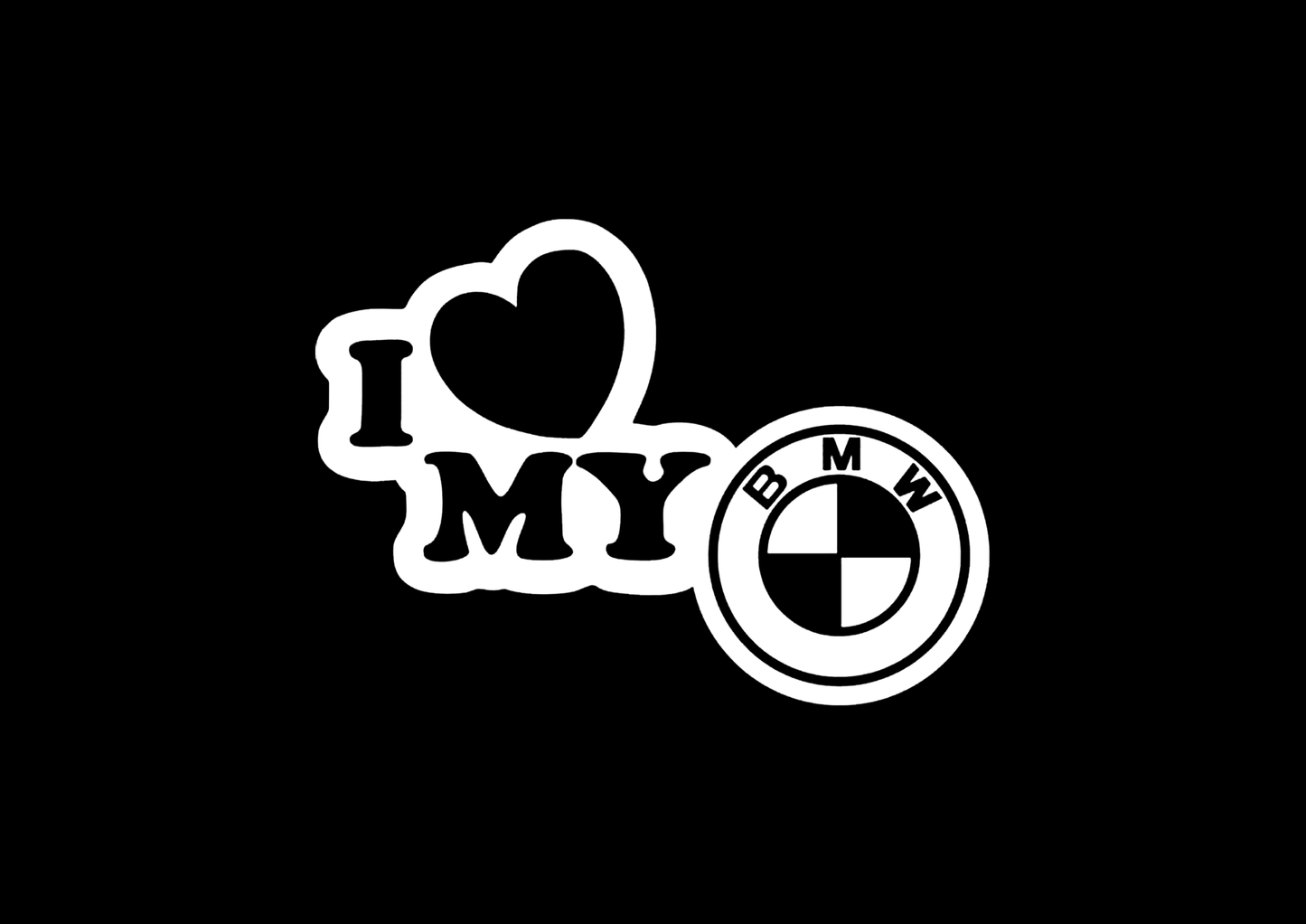 Sticker - I LOVE MY BMW
