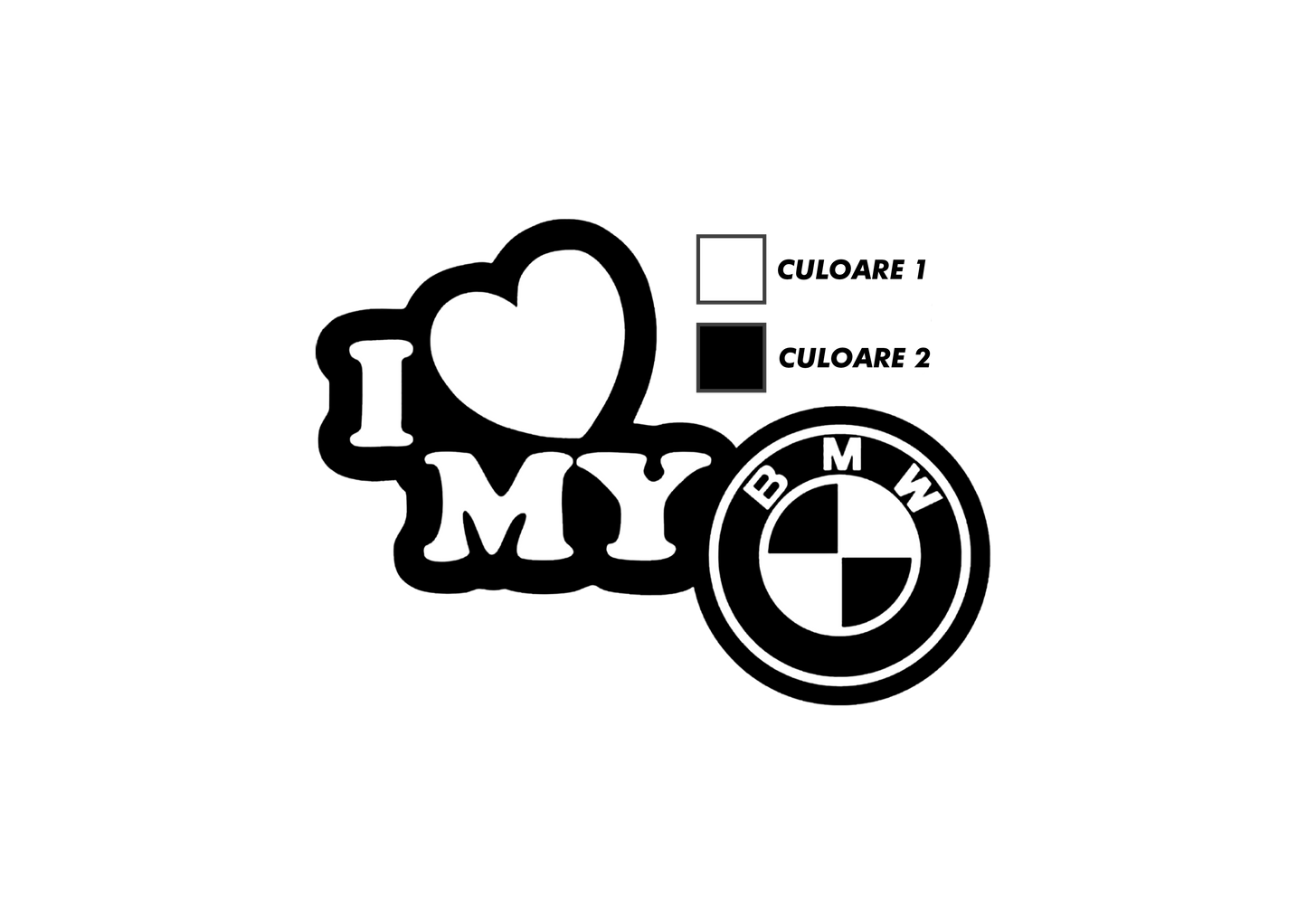 Sticker - I LOVE MY BMW