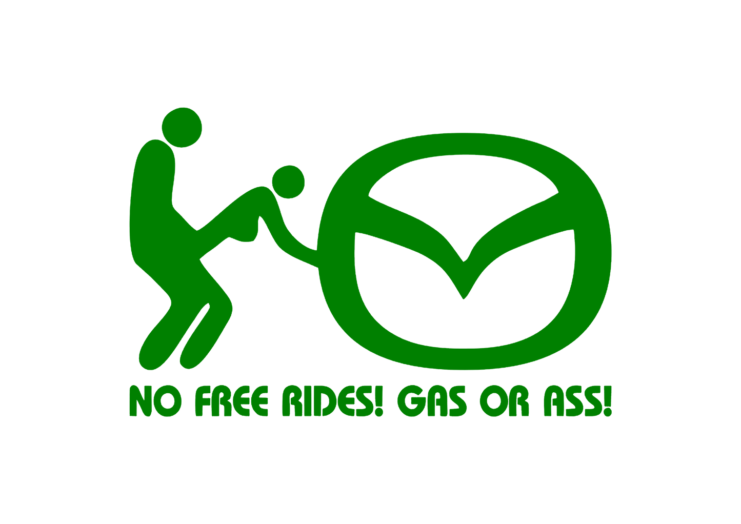 Sticker - MAZDA NO FREE RIDES