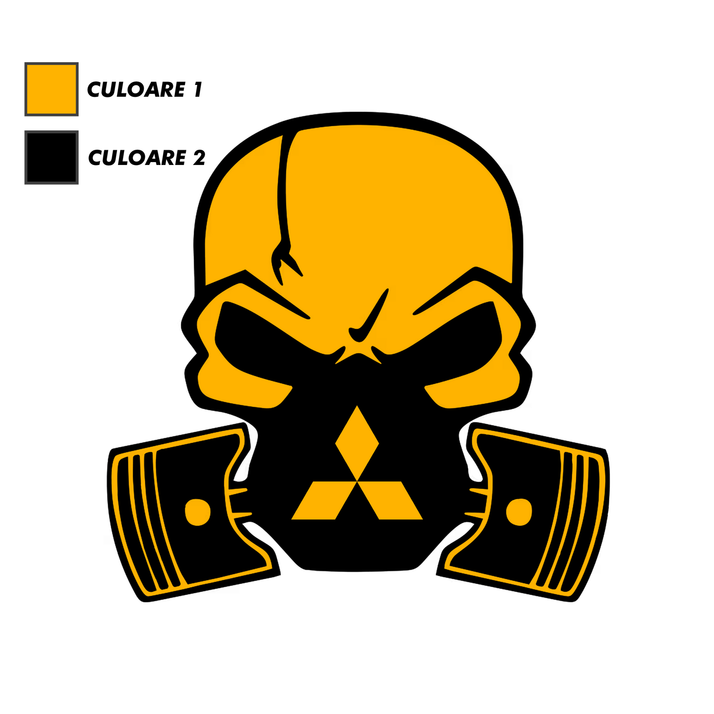 Sticker - MITSUBISHI SKULL