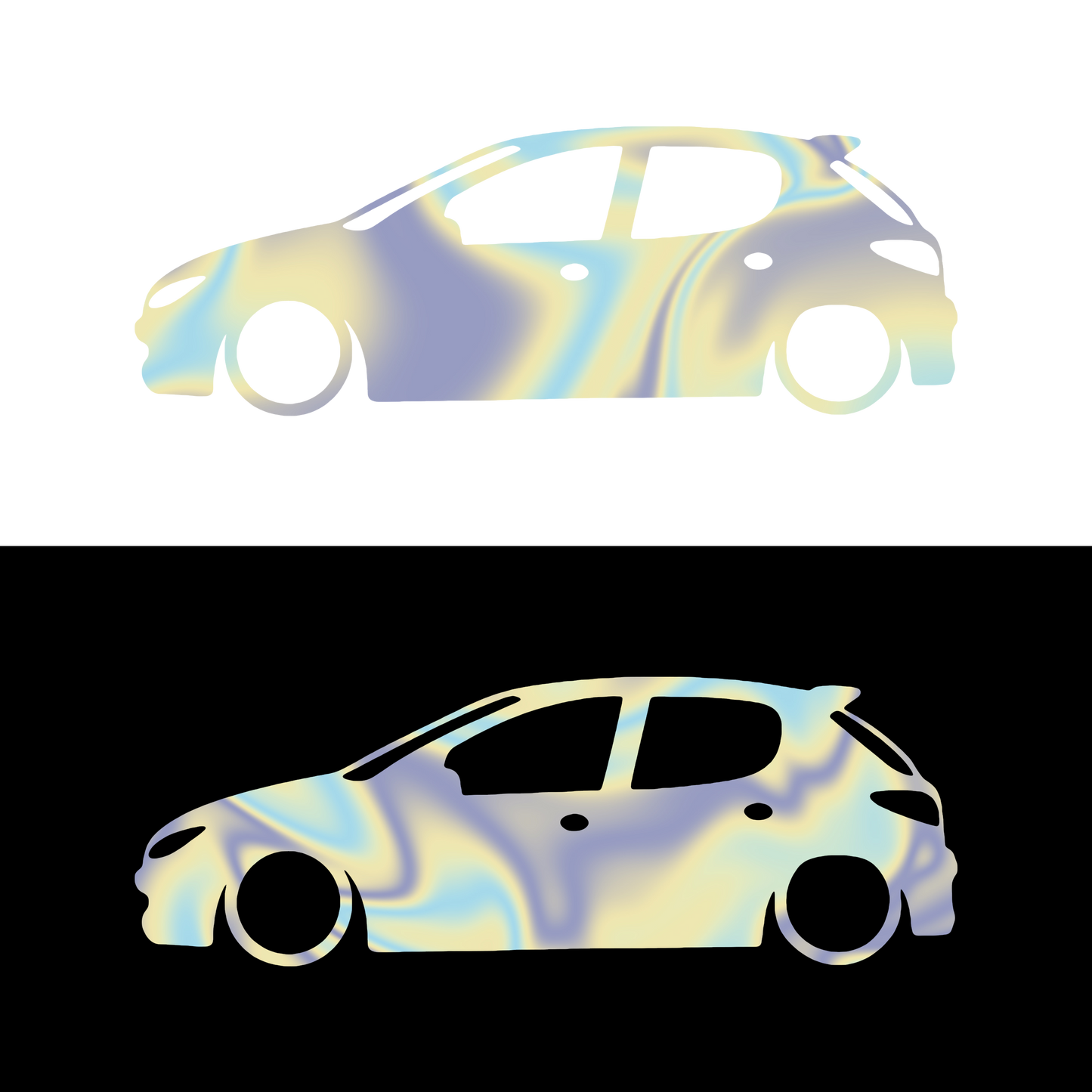 Sticker - SILUETA PEUGEOT 206