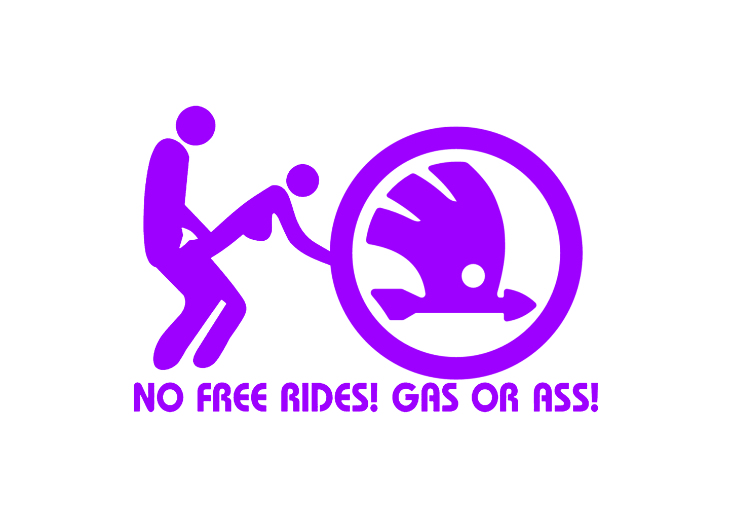 Sticker - SKODA NO FREE RIDES