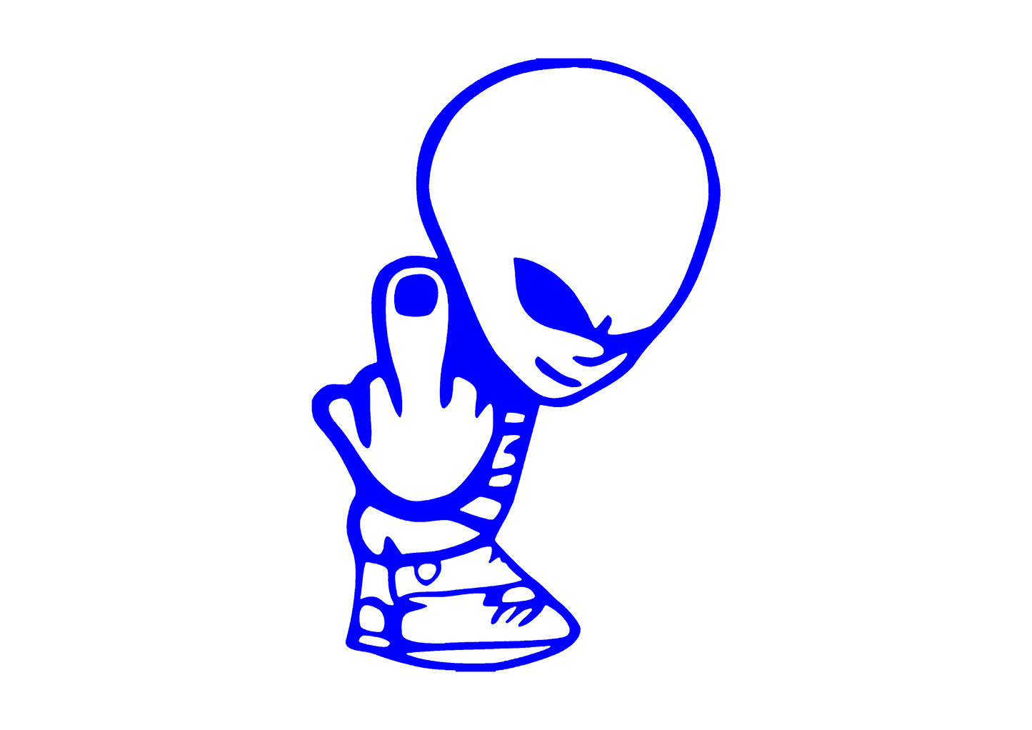 Sticker - ALIEN MIDDLE FINGER