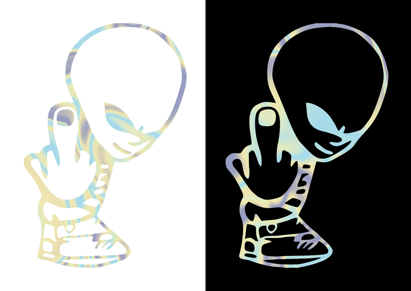 Sticker - ALIEN MIDDLE FINGER