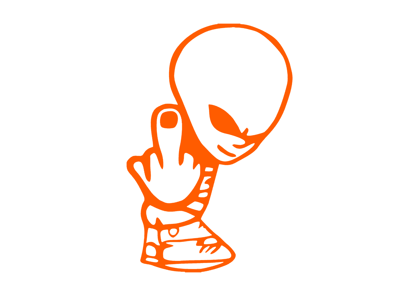 Sticker - ALIEN MIDDLE FINGER