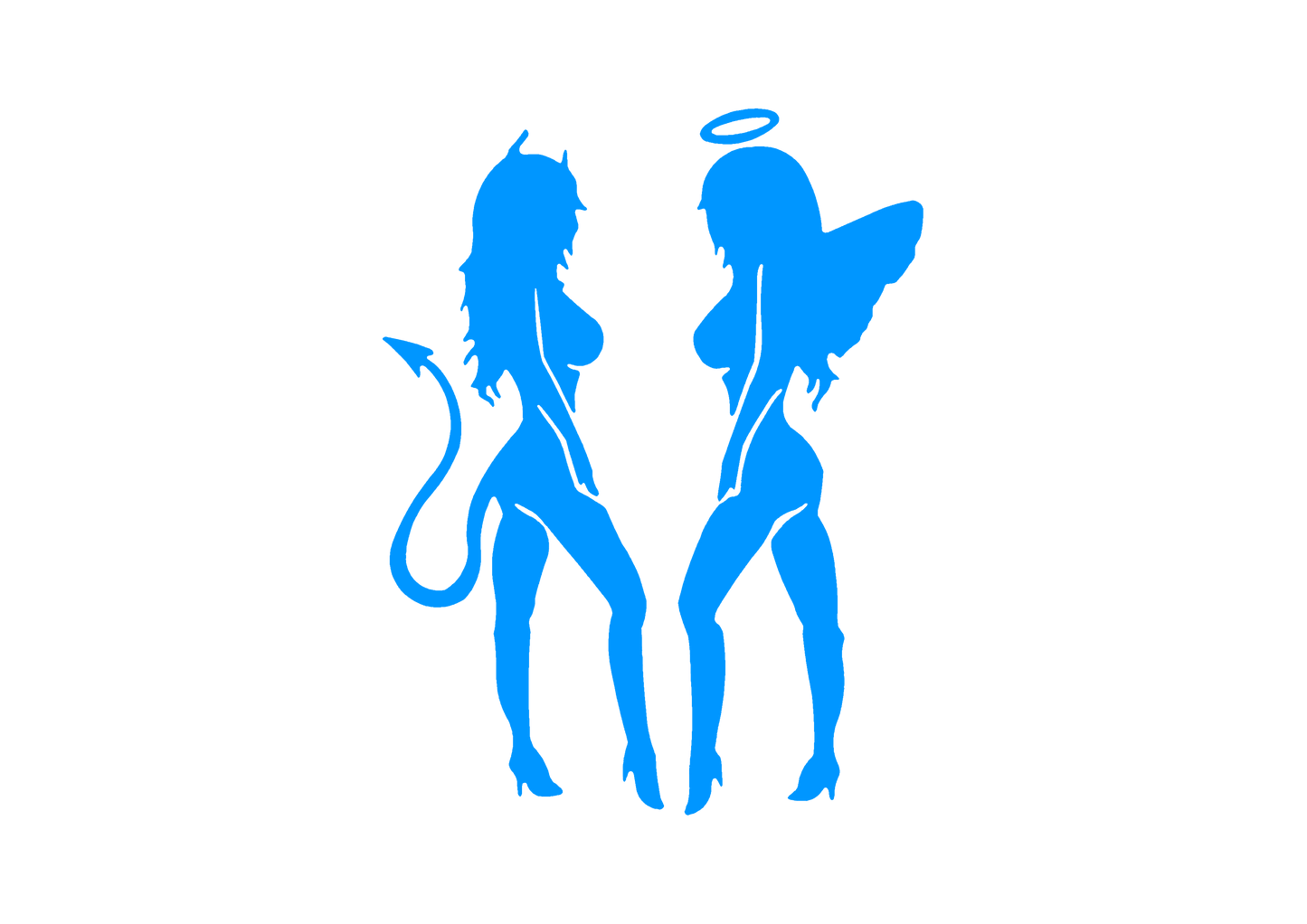 Sticker - ANGEL & DEMON GIRL
