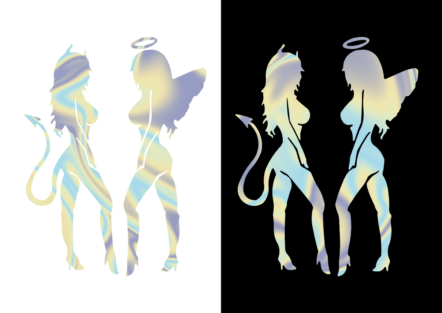 Sticker - ANGEL & DEMON GIRL