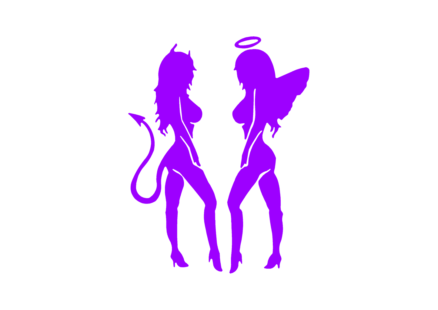 Sticker - ANGEL & DEMON GIRL