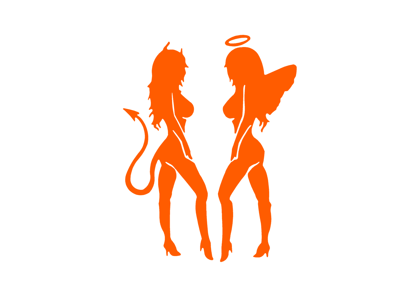 Sticker - ANGEL & DEMON GIRL