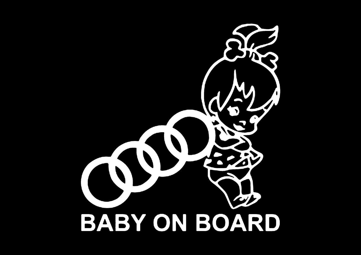 Sticker - BABY ON BOARD AUDI 2