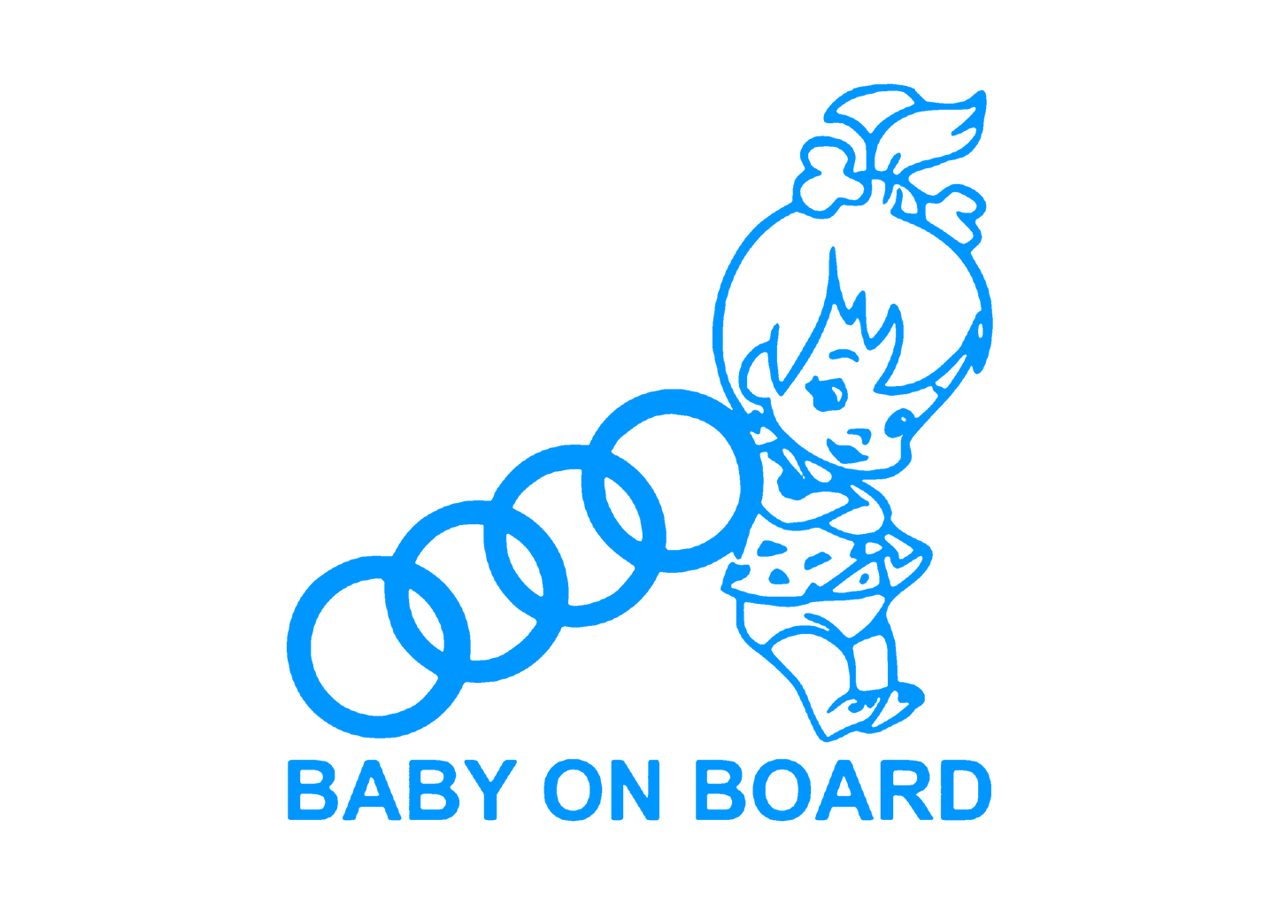 Sticker - BABY ON BOARD AUDI 2