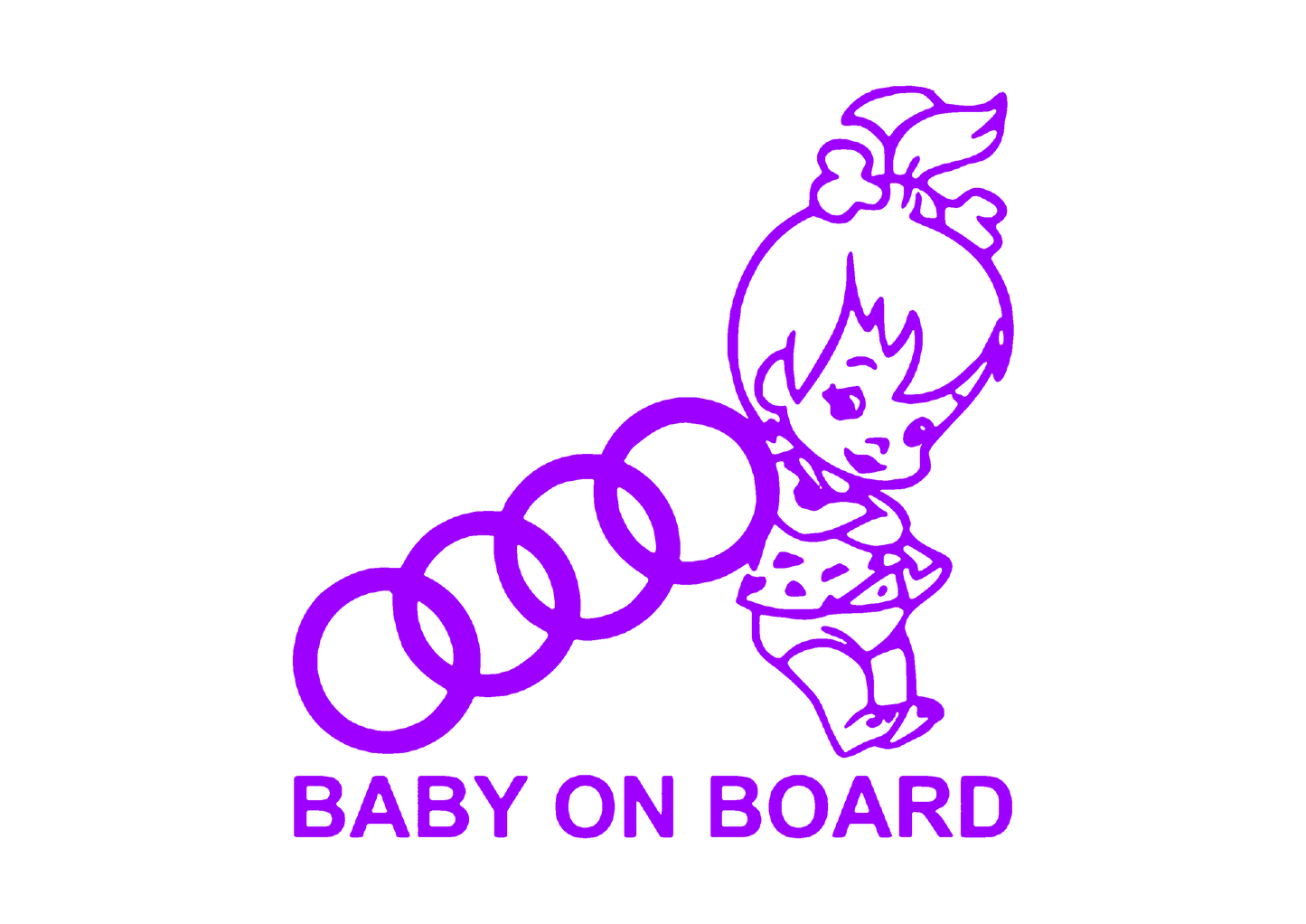 Sticker - BABY ON BOARD AUDI 2