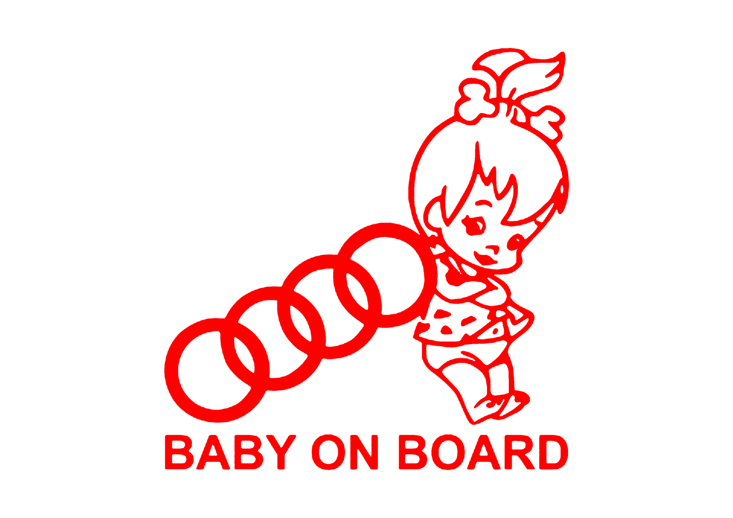 Sticker - BABY ON BOARD AUDI 2