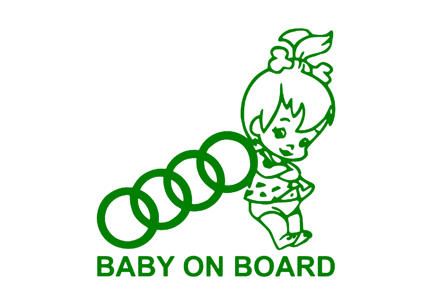 Sticker - BABY ON BOARD AUDI 2