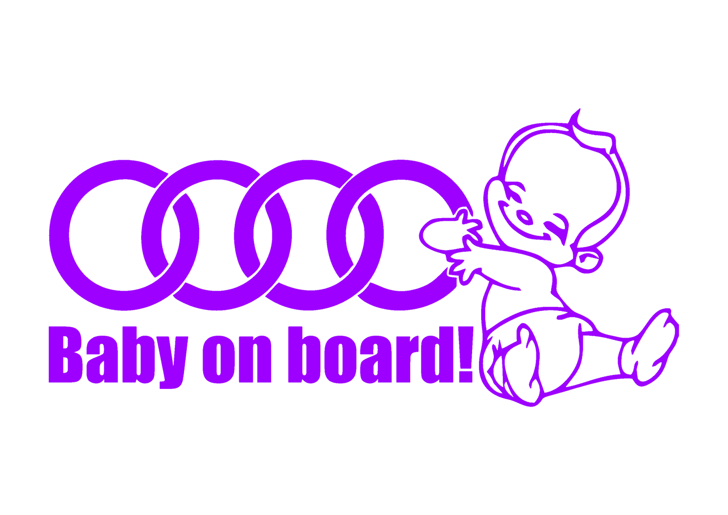 Sticker - BABY ON BOARD AUDI