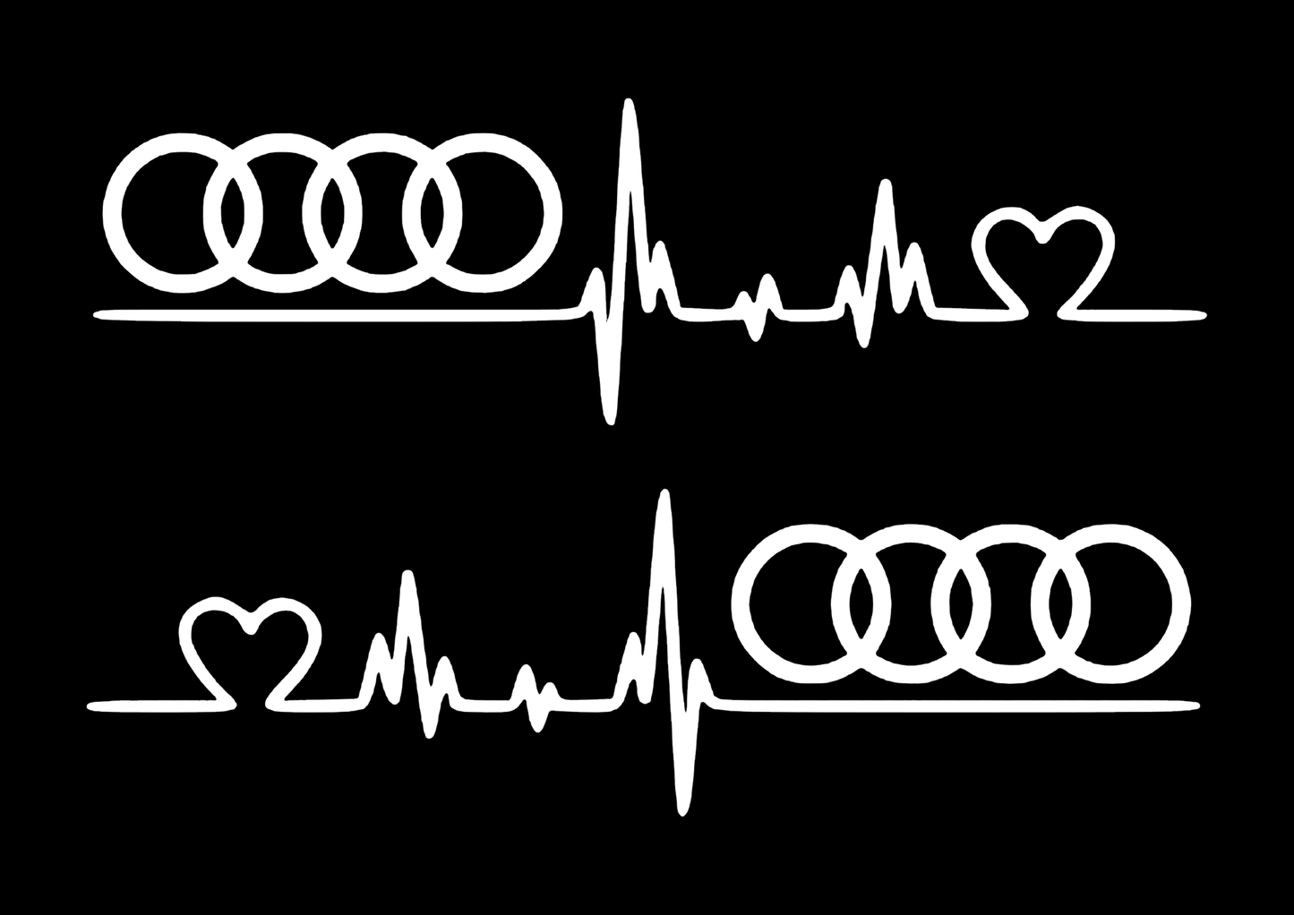 Sticker Set - X2 AUDI HEART PULSE