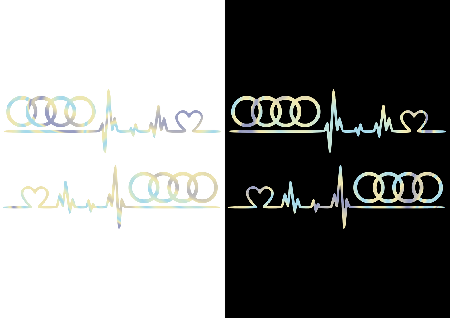 Sticker Set - X2 AUDI HEART PULSE