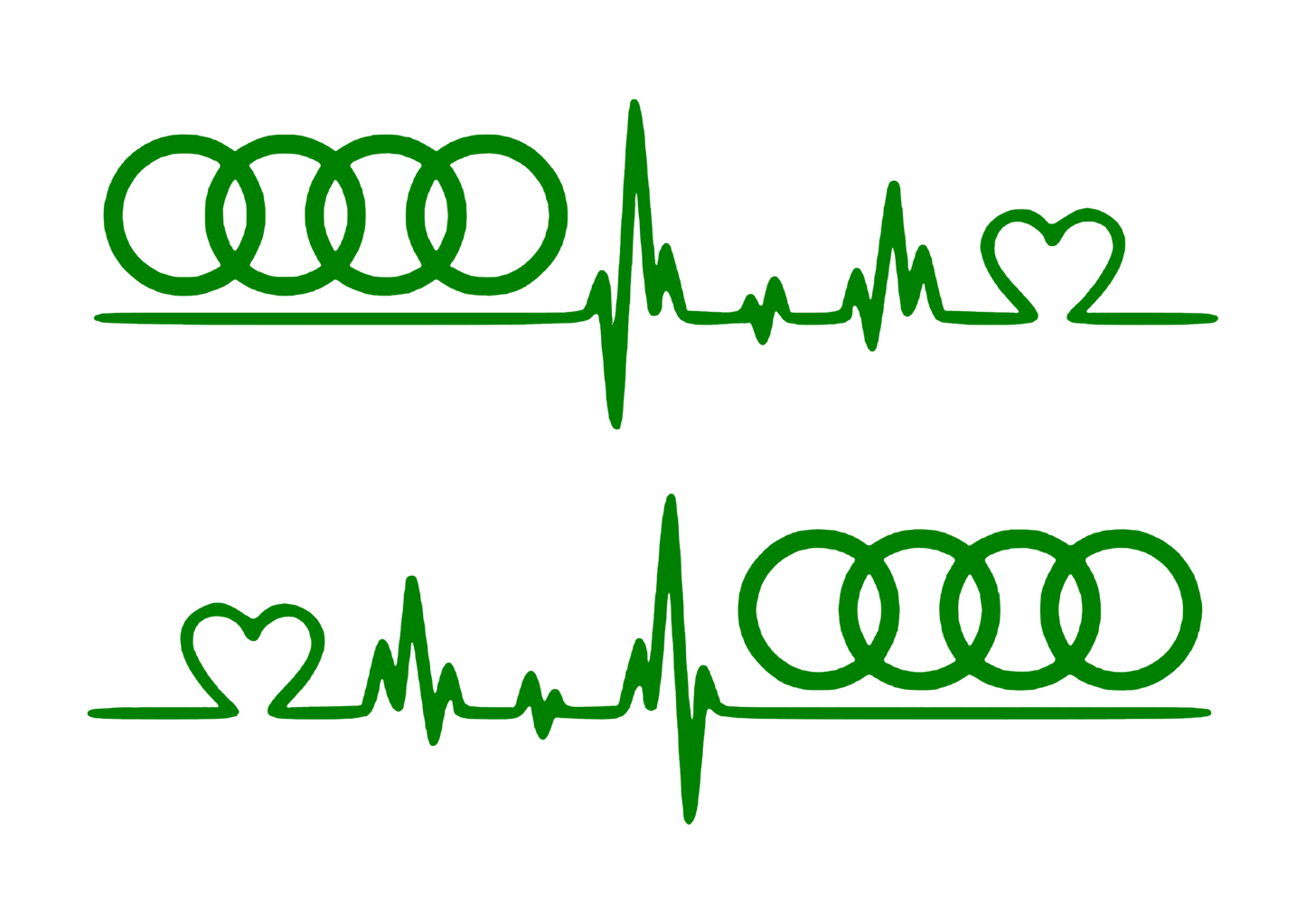 Sticker Set - X2 AUDI HEART PULSE