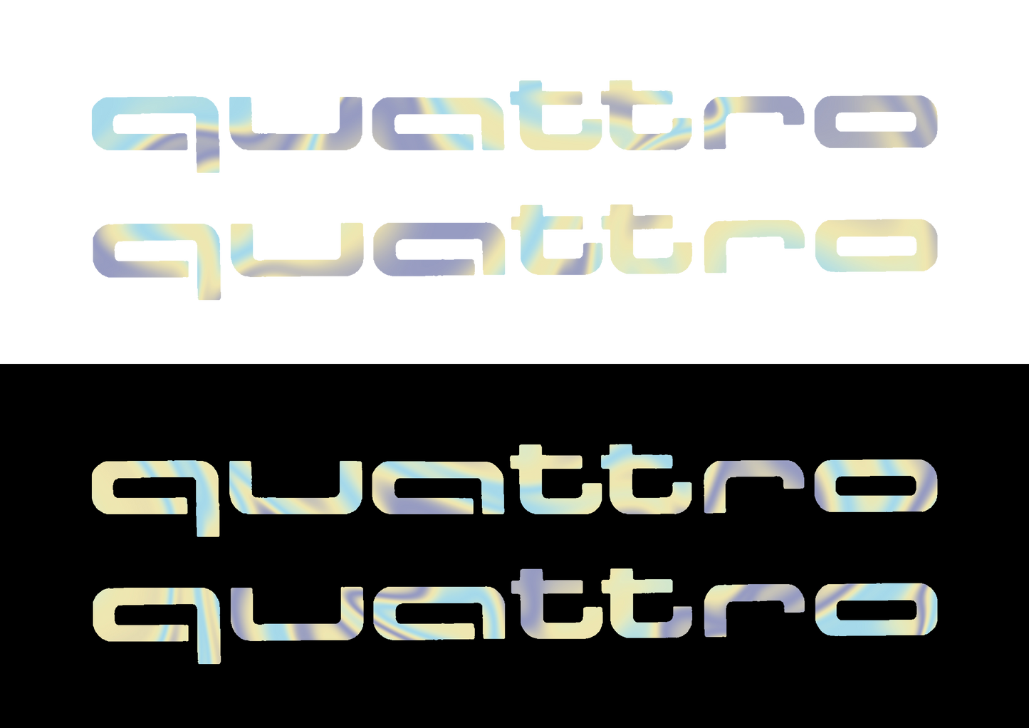 Sticker Set - X2 AUDI QUATTRO 3