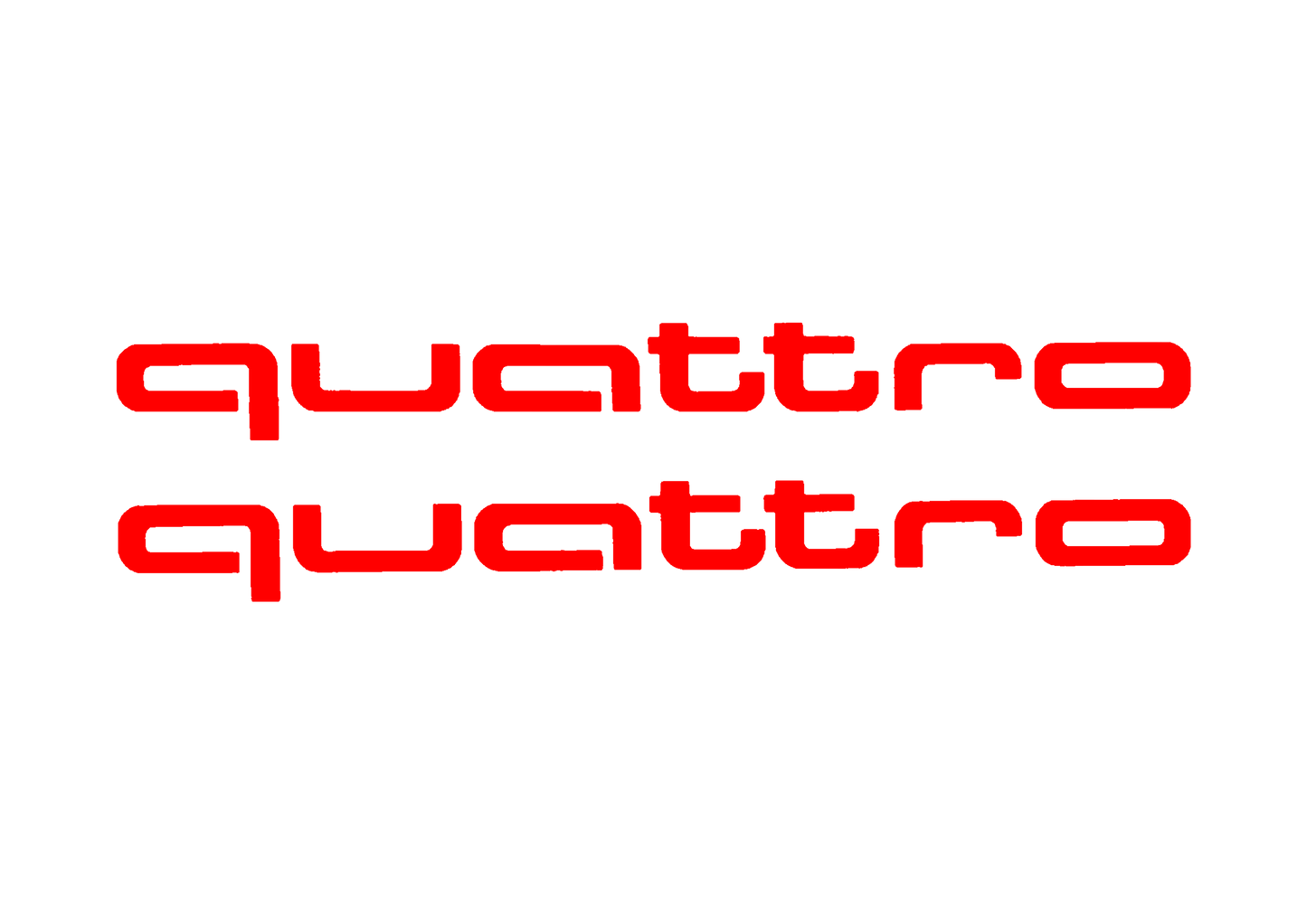 Sticker Set - X2 AUDI QUATTRO 3
