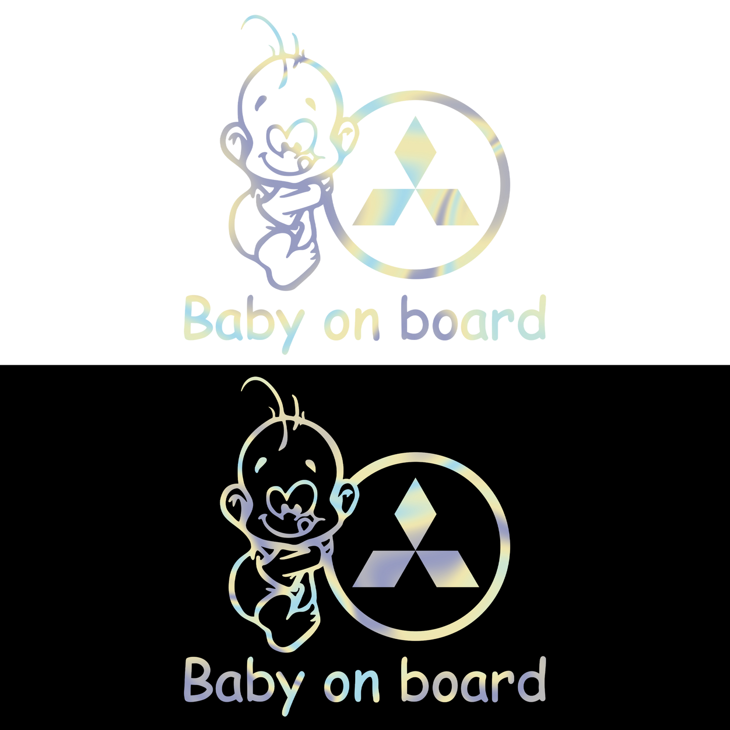 Sticker - BABY ON BOARD MITSUBISHI 2