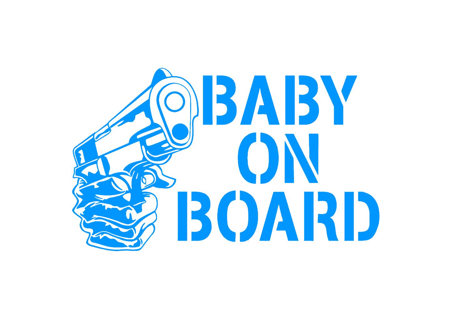 Sticker - BABY ON BOARD GUN