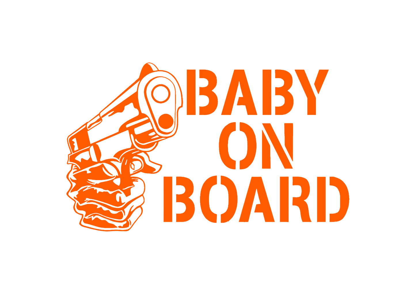 Sticker - BABY ON BOARD GUN