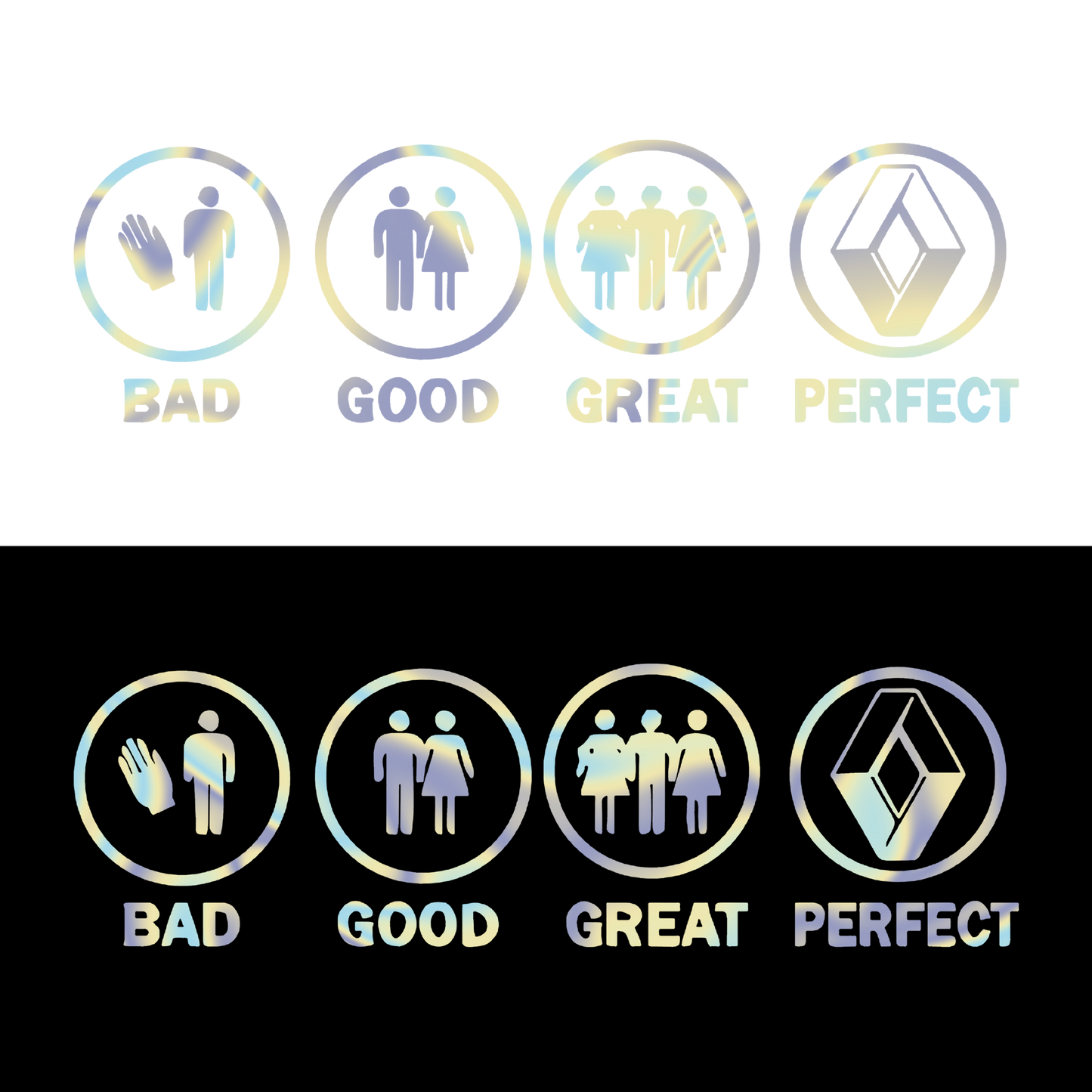 Sticker - BAD GOOD PERFECT RENAULT