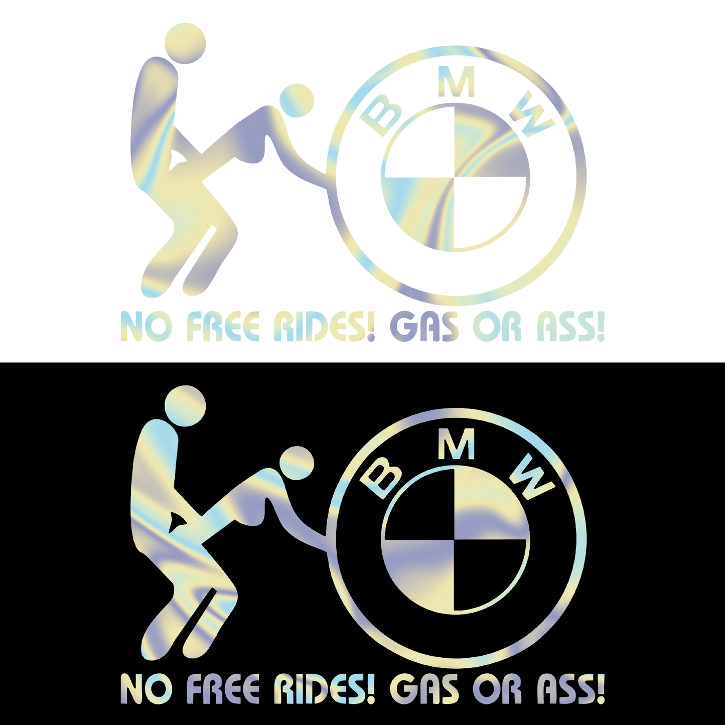 Sticker - BMW NO FREE RIDES 2