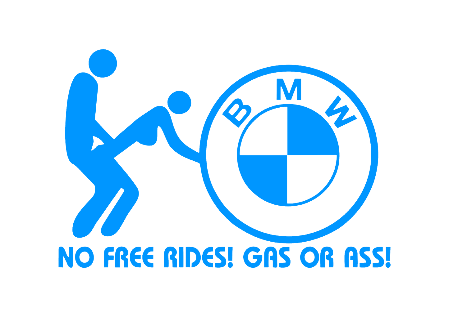 Sticker - BMW NO FREE RIDES 2