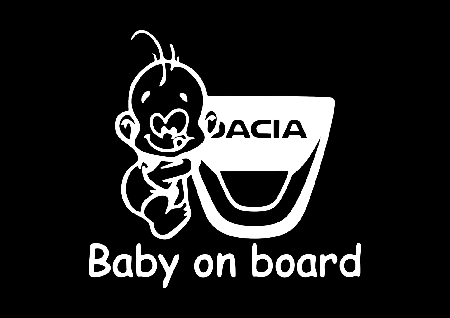 Sticker - BABY ON BOARD DACIA 1