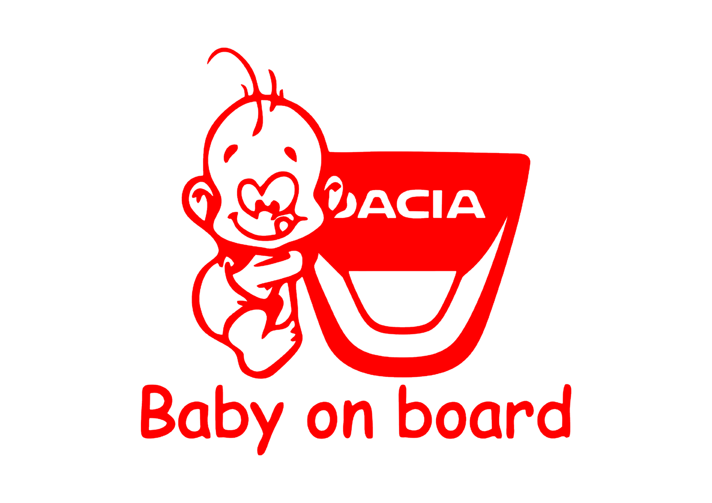 Sticker - BABY ON BOARD DACIA 1