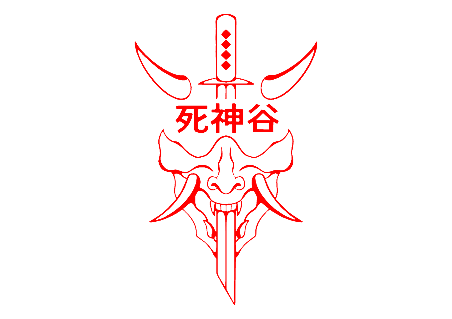 Sticker Luneta - DEMON KATANA