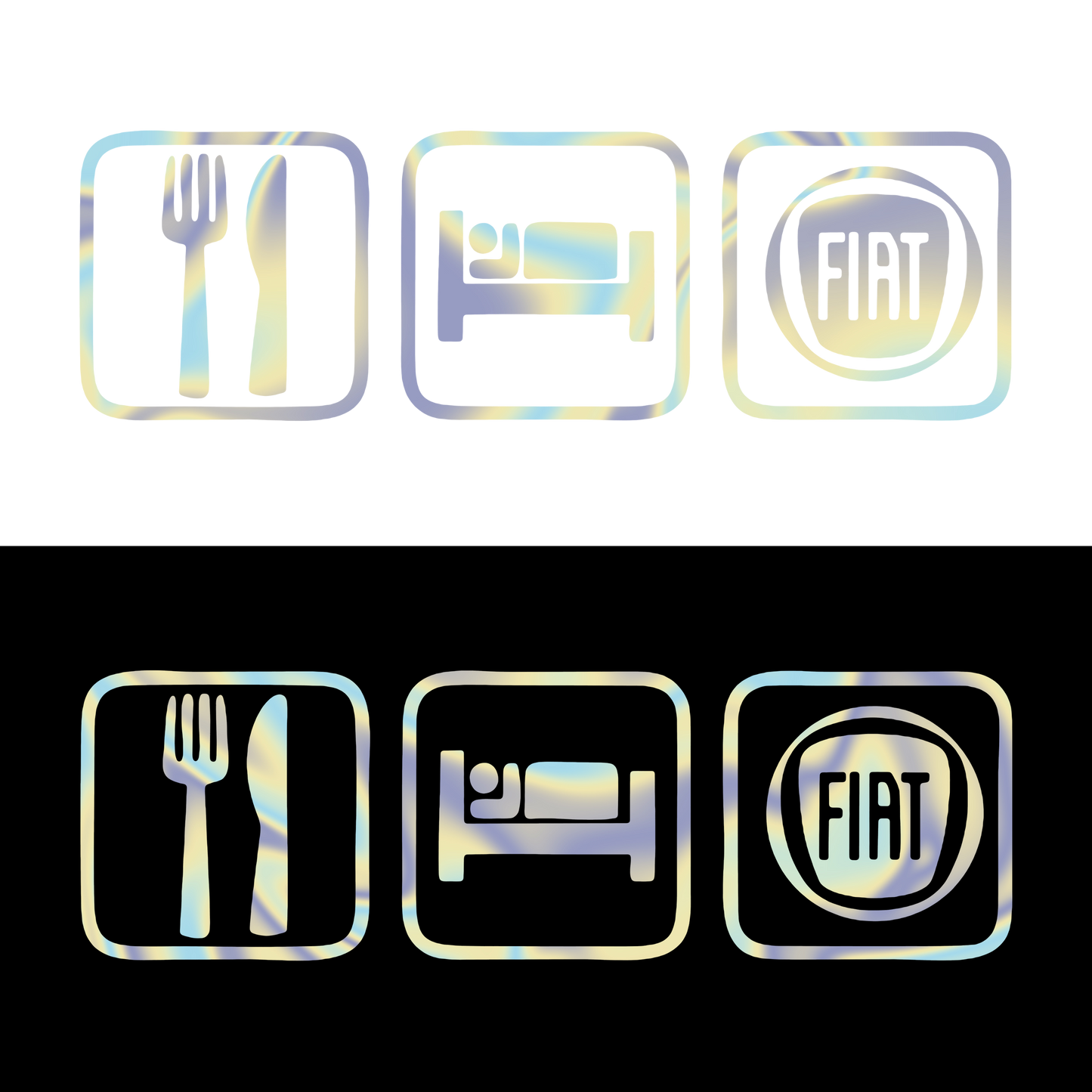 Sticker - EAT SLEEP FIAT