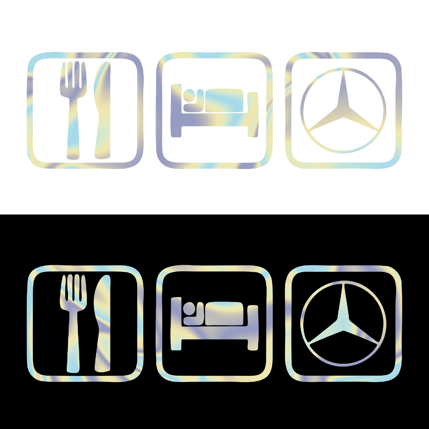 Sticker - EAT SLEEP MERCEDES
