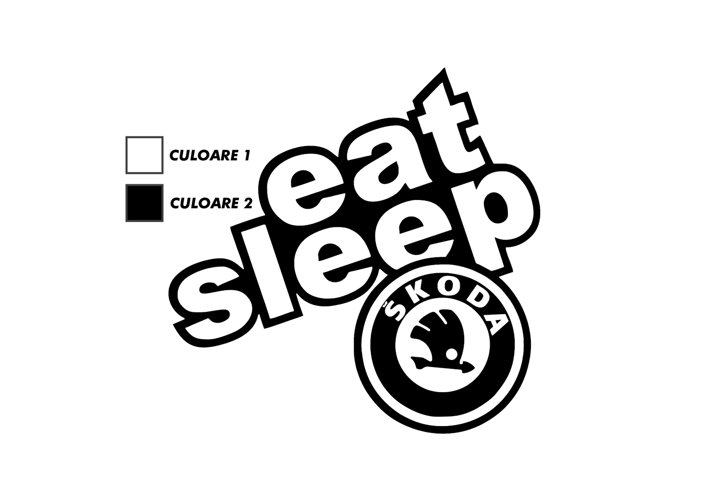 Sticker - EAT SLEEP SKODA