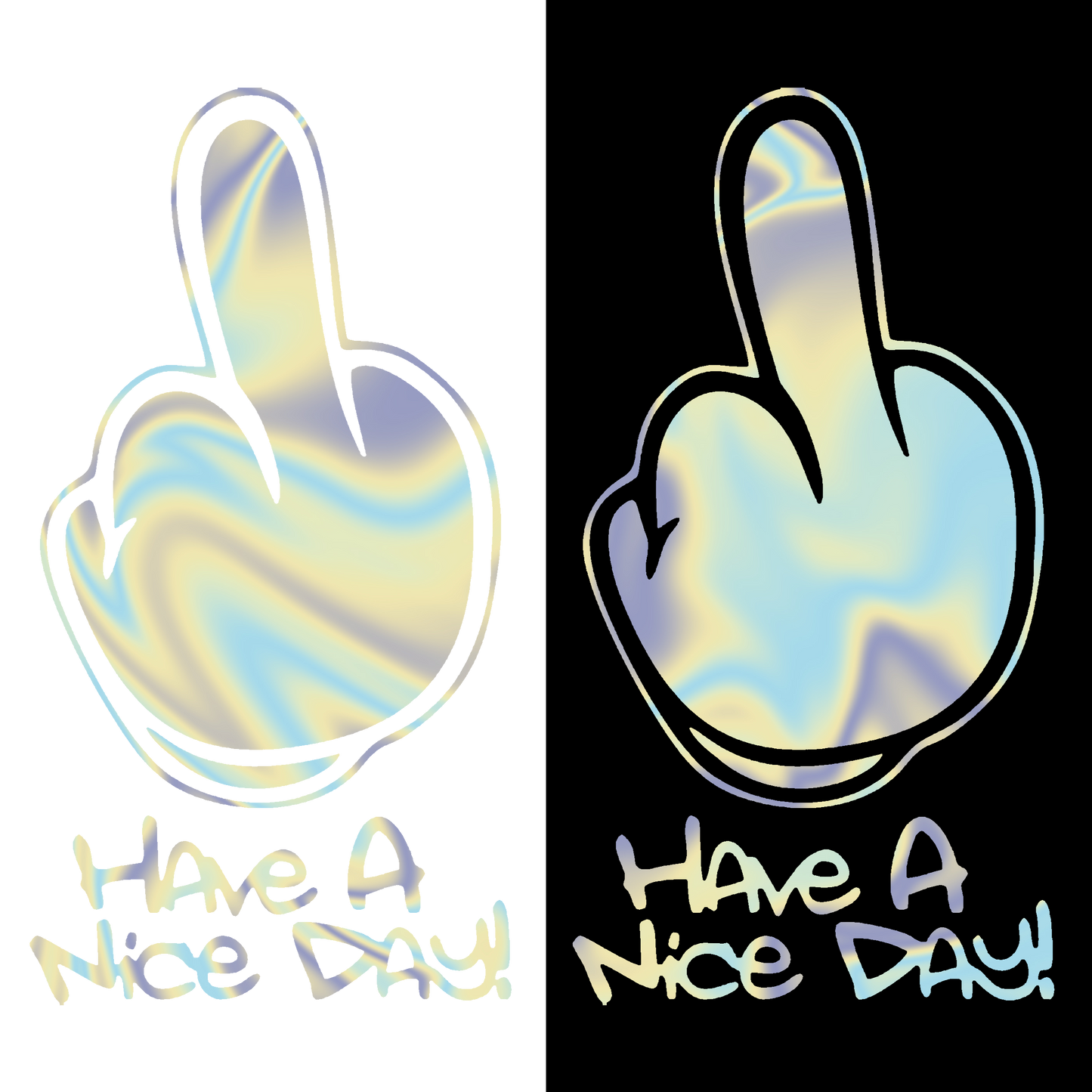Sticker - HAVE A NICE DAY MIDDLE FINGER