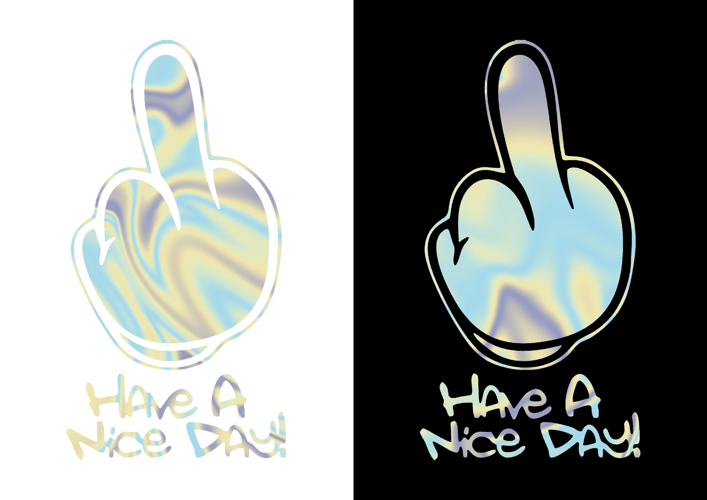 Sticker - HAVE A NICE DAY MIDDLE FINGER