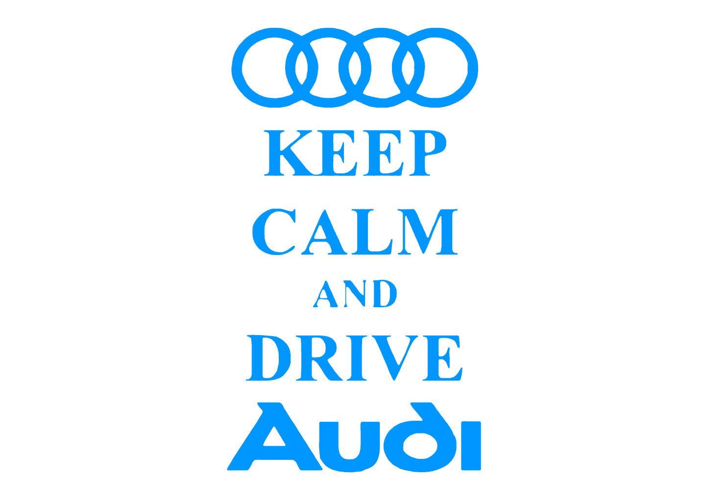 Sticker - KEEP CALM AND DRIVE AUDI